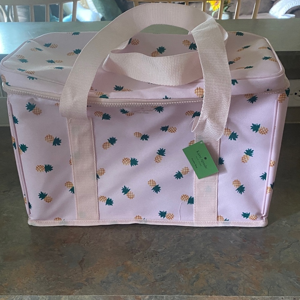 Kate Spade Light Pink and Pineapple Cooler Bag NWT